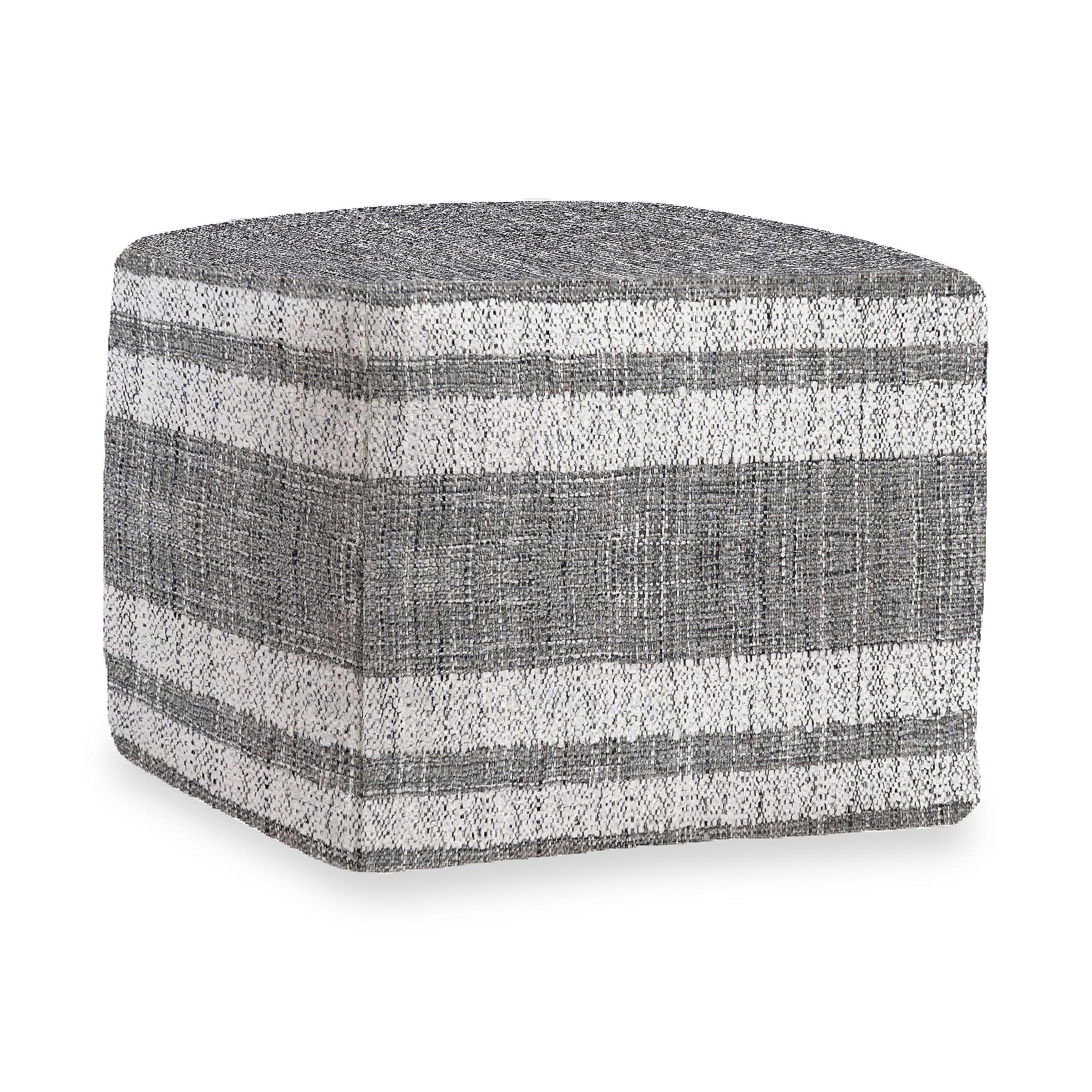 Highclere Indoor & Outdoor Stripe Design Pouffe